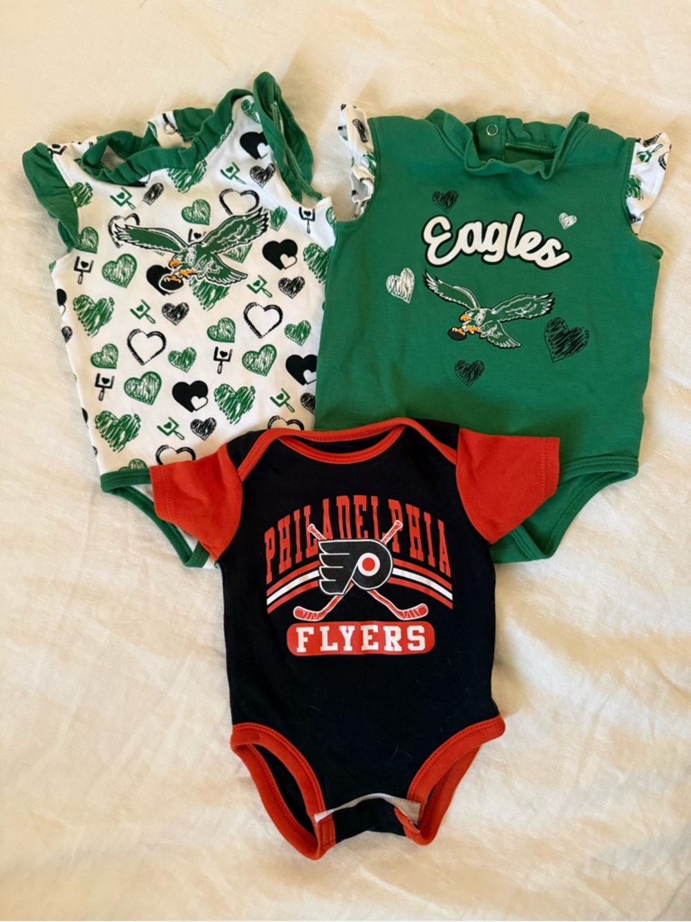 Philadelphia Sports Onesie Bundle: Eagles and Flyers
